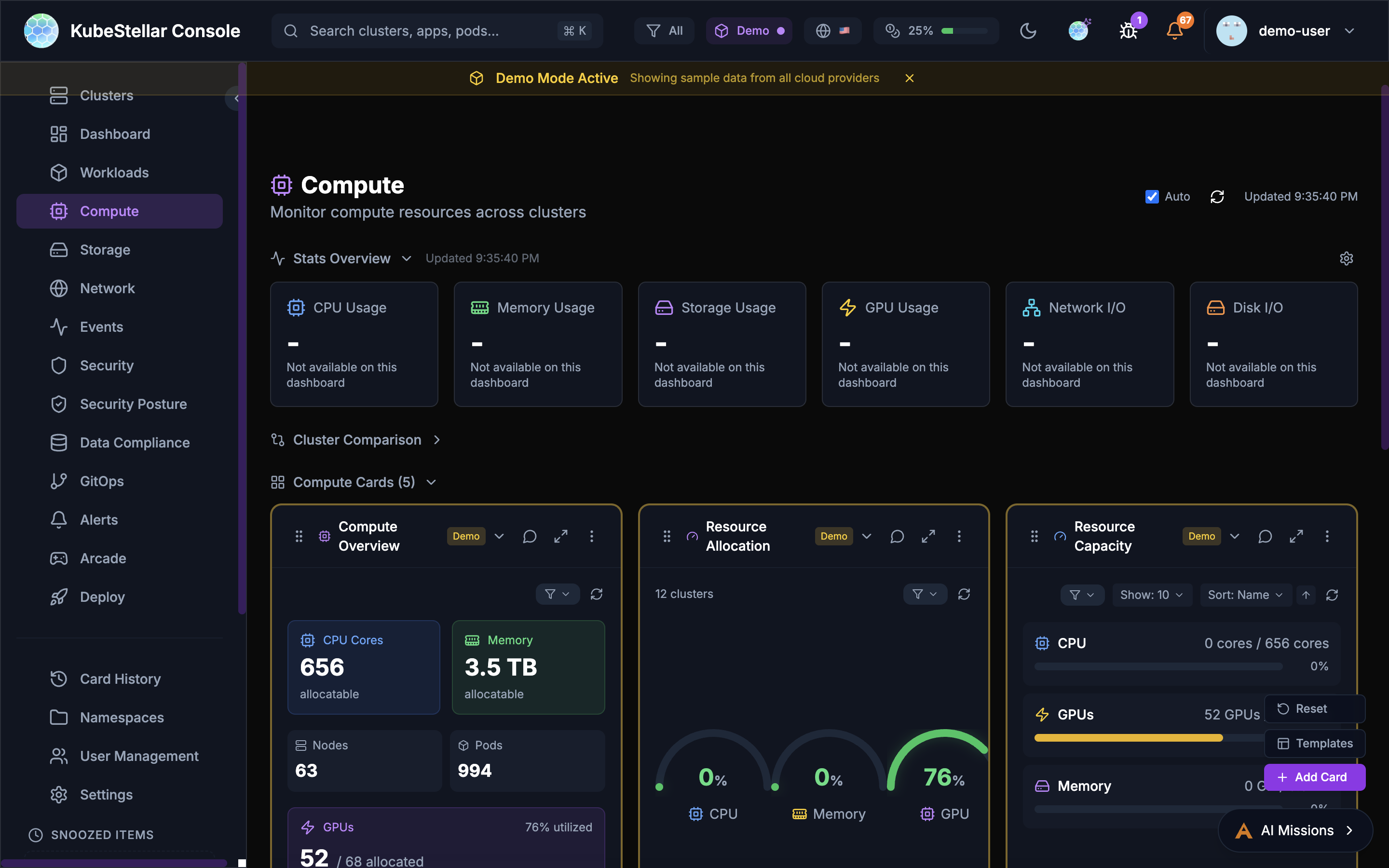 Compute Dashboard
