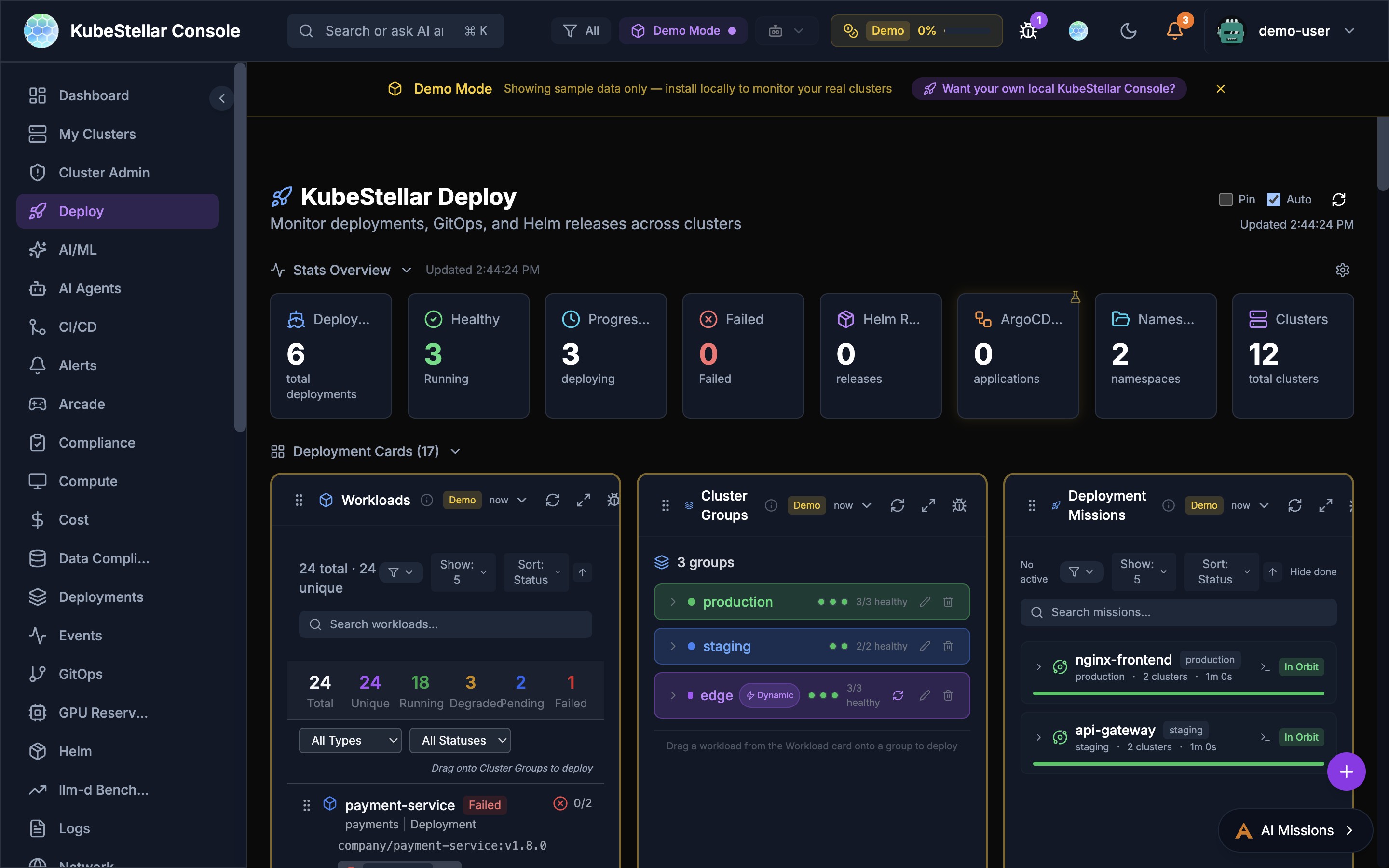 Deploy Dashboard